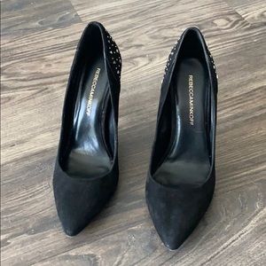 Black suede heels Rebecca Minkoff size 8